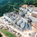 خط إنتاج ركام رمل الحجر الجيري مع عملية مزدوجة جافة ورطبة للركام المغسول ومخرجات الحجر القياسية